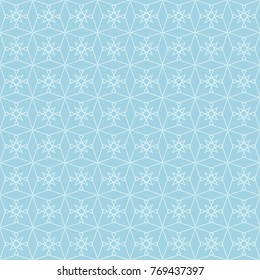 Light blue geometric ornament. Seamless pattern for web, textile and wallpapers