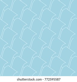 Light blue geometric ornament. Seamless pattern for web, textile and wallpapers
