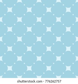 Light blue geometric ornament. Seamless pattern for web, textile and wallpapers