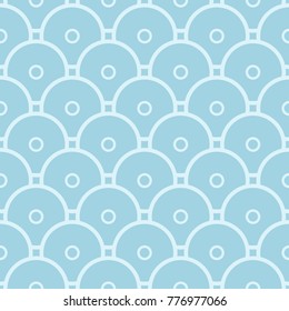 Light blue geometric ornament. Seamless pattern for web, textile and wallpapers