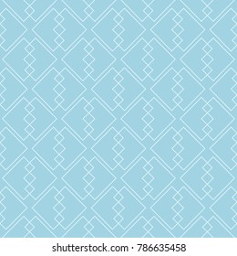 Light blue geometric ornament. Seamless pattern