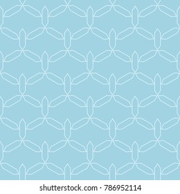 Light blue geometric ornament. Seamless pattern