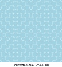 Light blue geometric ornament. Seamless pattern for web, textile and wallpapers