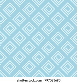 Light blue geometric ornament. Seamless pattern for web, textile and wallpapers