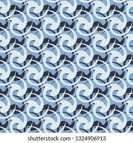 Light blue geometric ornaments. Seamless patterns for web, textile and wallpapers. Abstract background. Fashion graphics.
