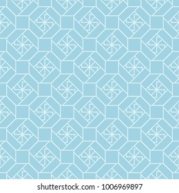 Light blue geometric print. Seamless pattern for web, textile and wallpapers