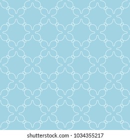 Light blue geometric print. Seamless pattern for web, textile and wallpapers
