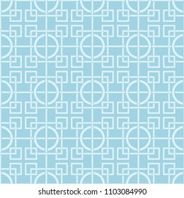 Light blue geometric print. Seamless pattern for web, textile and wallpapers