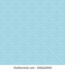 Light blue geometric seamless pattern for web, textile and wallpapers