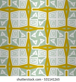 Light blue geometric seamless pattern background in maze style. Vivid, graphic design for game, wallpaper, curtain or other purpose.