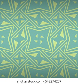 Light blue geometrical seamless pattern in broken mirror style. Complex tessellated repeatable backdrop. Vivid, contrast design for web, fabric, banner or other purpose.