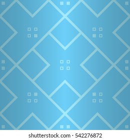 Light blue geometrical seamless pattern in spiral style. Retro motif.