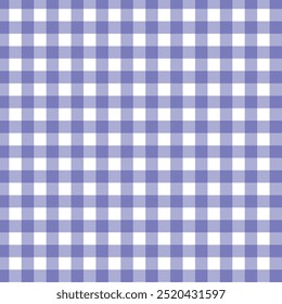 Light Blue Gingham Plaid pattern, seamless, blue square, isolated on white background. Vector