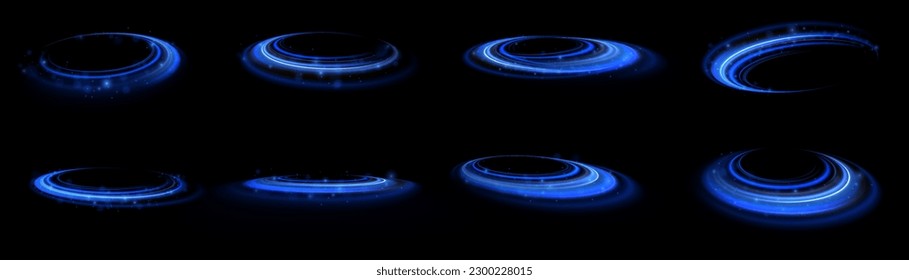 Light blue glowing effect. Glowing white speed lines. Abstract traffic lines on the road. Light dust trail wave, fire path trace line, car headlights, optical fiber and filament curve swirl png.