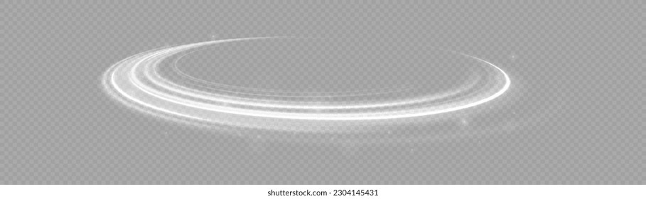 Light blue glowing effect. Glowing white speed lines. Abstract traffic lines on the road. Light dust trail wave, fire path trace line, car headlights, optical fiber and filament curve swirl png.