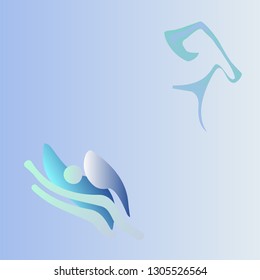 Light blue gradient background with abstract spots. vector illustration