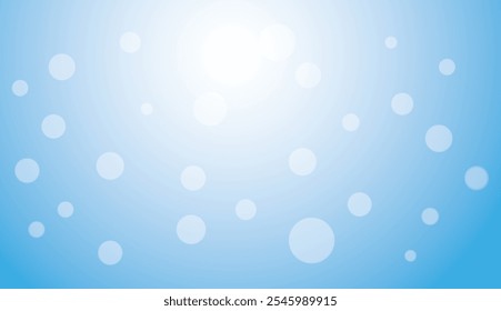 Fondo degradado azul claro con luces bokeh que crean un efecto de nieve y una atmósfera festiva de Navidades. Fondo azul Abstractas con suave transición de luz, Ilustración vectorial.