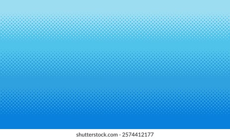 Light blue gradient background with color halftone