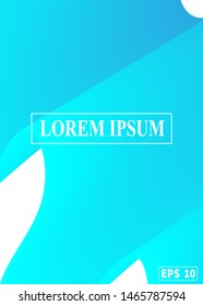 light blue gradient background. Modern abstract cover. A cool gradient shapes the composition. Eps10 vector.The futuristic design of the posters.