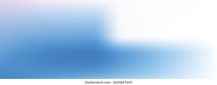 Fundo de gradiente azul claro. Papel de parede ondulado de inverno pastel macio. Fundo de cor fria borrada suave para cartaz, brochura, folheto, banner, livreto, folheto. Textura da superfície da água gelada calma. Vetor