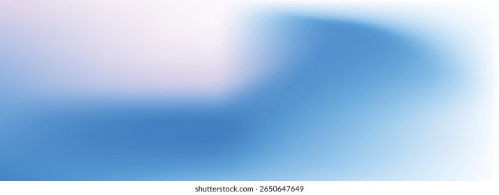 Fundo de gradiente azul claro. Papel de parede ondulado de inverno pastel macio. Fundo de cor fria borrada suave para cartaz, brochura, folheto, banner, livreto, folheto. Textura da superfície da água gelada calma. Vetor