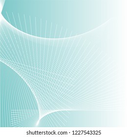 light blue gradient design with thin curved lines futuristic modern art abstract vector background