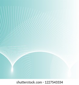 light blue gradient design with thin curved lines futuristic modern art abstract vector background