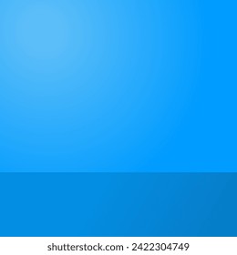 Light blue Gradient Effect Background - Blank blue interior studio room for advertising template.vector design