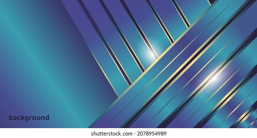 light blue gradient modern background with gold lines suitable for presentations, wallpapers