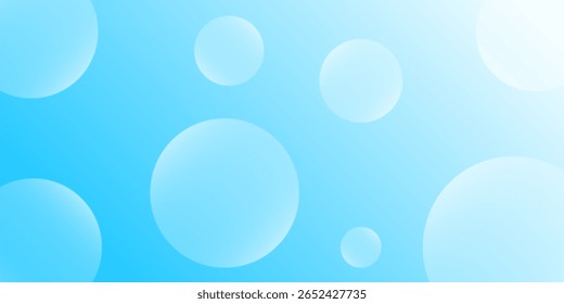 A light blue gradient vector background with soft, semi-transparent circular bubbles. It conveys a clean, refreshing, and airy visual style ideal for modern designs.