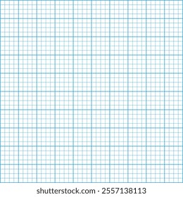 Light blue graph paper background. Grid paper wireframe pattern textured background. Texture of graph paper sheet. Used for notes graph documents business and education. EPS vector illustration