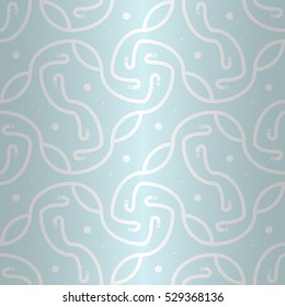 Light blue gray geometrical seamless pattern background in ethnic style. Bright, graphical design for carpet, fabric, wallpaper or other purpose. Modern texture. Plain mosaic repeatable backdrop.