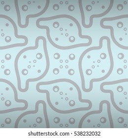 Light blue gray geometrical seamless pattern in ethnic style.