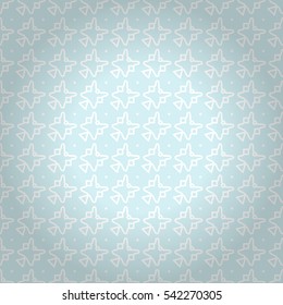 Light blue gray geometrical seamless pattern in carpet style.