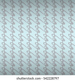 Light blue gray ornamental seamless pattern in knot style. Retro texture.