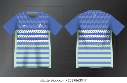 light blue and green abstract background pattern for sport jersey design mockup