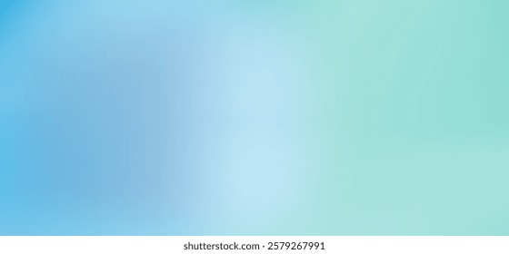 Light blue and light green abstract gradient blurry background vector illustration. Perfect for modern projects basktop wallpaper banner poster texture pattern science effect projects art print.