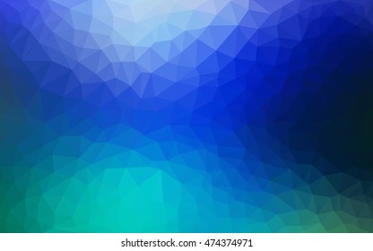 Light blue, green abstract mosaic pattern. Creative geometric illustration in Origami style with gradient. The polygonal design can be used for your web site.