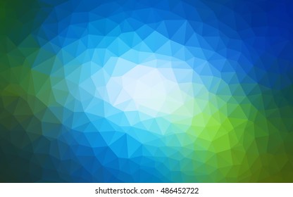 Light blue, green abstract mosaic pattern. Triangular geometric sample with gradient.  The polygonal design can be used for your web site.