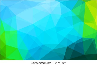 Light blue, green abstract mosaic template. Colorful abstract illustration with gradient. The completely new template can be used for your brand book.