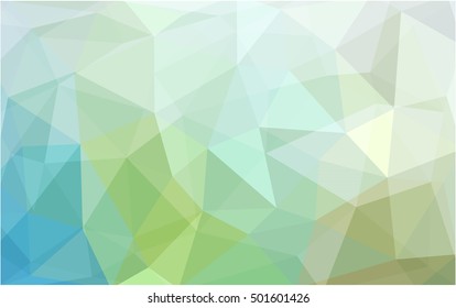Light blue, green abstract mosaic template. Modern geometrical abstract illustration with gradient. A completely new template for your business design.