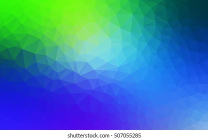Light blue, green abstract mosaic template. Creative illustration in halftone style with gradient. The template can be used as a background for cell phones.