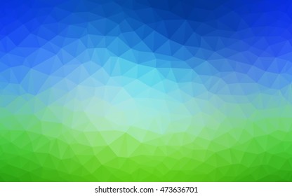 Light blue, green abstract polygonal pattern. Colorful illustration in abstract style with gradient. The elegant pattern can be used as part of a brand book.
