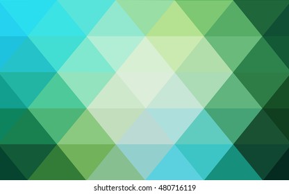 Light blue, green abstract polygonal background. Creative geometric illustration in Origami style with gradient. A completely new template for your business design.