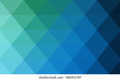Light blue, green abstract polygonal background. A vague abstract illustration with gradient. A completely new design for your business.