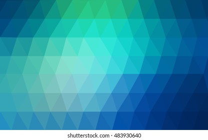 Light blue, green abstract polygonal background. Glitter abstract illustration with an elegant design. A completely new template for your business design.
