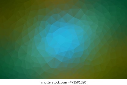Light blue, green abstract polygonal template. Creative geometric illustration in Origami style with gradient. The completely new template can be used for your brand book.
