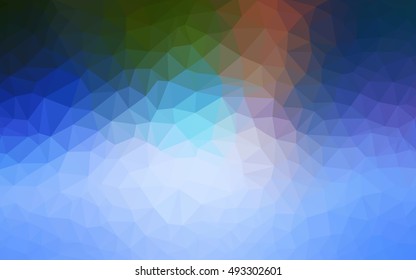Light blue, green abstract polygonal template. A sample with polygonal shapes. The elegant pattern can be used as part of a brand book.