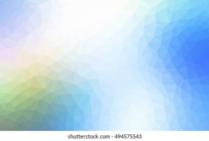 Light blue, green abstract polygonal background. A vague abstract illustration with gradient. The best triangular design for your business.