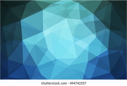 Light blue, green abstract polygonal background. Modern geometrical abstract illustration with gradient. The template can be used as a background for cell phones.